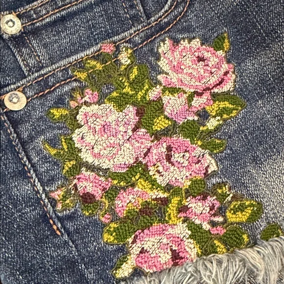 AMERICAN EAGLE Embroidered Floral Denim Jeans - Picture 2 of 9